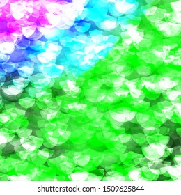 Light Pink, Green vector pattern with spheres. Glitter abstract illustration with colorful drops. Pattern for business ads.