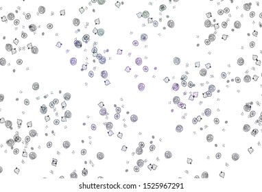 Light Pink, Green vector pattern with fresh ingredients. Illustration with set of fresh food in doodle style. Doodle design for your business advert of cafes.