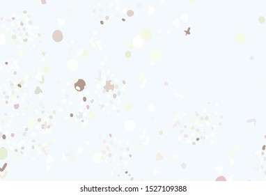 Light Pink, Green vector pattern with random forms. Decorative design in abstract style with random forms. Background for a cell phone.
