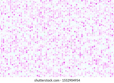 Light Pink, Green vector pattern with spheres. Blurred bubbles on abstract background with colorful gradient. Design for poster, banner of websites.
