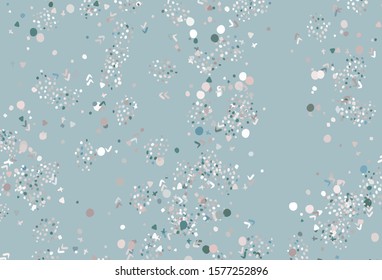 Light Pink, Green vector pattern with random forms. Simple colorful illustration with abstract gradient shapes. Elegant design for wallpapers.