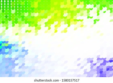 Light Pink, Green vector pattern with spheres. Blurred decorative design in abstract style with bubbles. Design for poster, banner of websites.