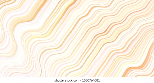 Light Pink, Green vector pattern with curved lines. Abstract illustration with bandy gradient lines. Pattern for commercials, ads.