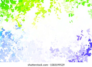 Light Pink, Green vector pattern with random forms. Colorful chaotic forms with gradient in modern style. Best smart design for your business.