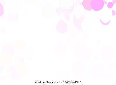 Light Pink, Green vector pattern with spheres. Modern abstract illustration with colorful water drops. Design for your business advert.
