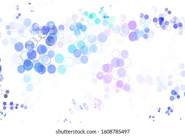 Light Pink, Green vector pattern with spheres. Modern abstract illustration with colorful water drops. Pattern for ads, leaflets.