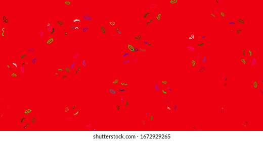 Light Pink, Green vector pattern with feminism elements. Abstract illustration with a depiction of women's power. Best design to show the power of women.