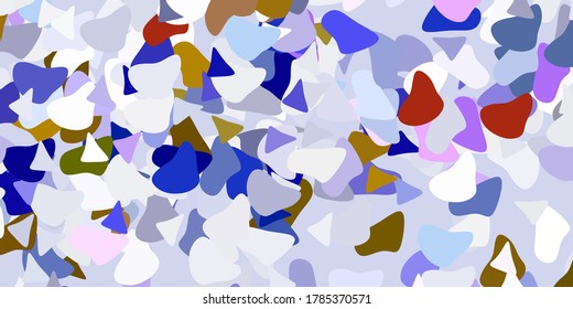 Light pink, green vector pattern with abstract shapes. Illustration with colorful shapes in abstract style. Background for cell phones.