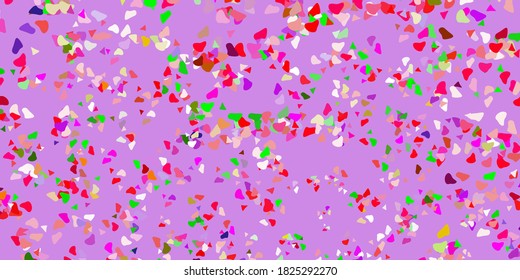 Light pink, green vector pattern with abstract shapes. Simple design in abstract style with gradient forms. Elegant design for wallpaper set.