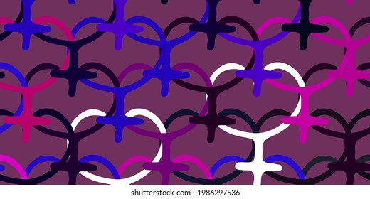 Light Pink, Green vector pattern with feminism elements. Abstract illustration with a depiction of women's power. Simple design for your web site.