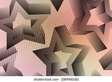 Light Pink, Green vector pattern with christmas stars. Decorative shining illustration with stars on abstract template. Pattern for astronomy websites.