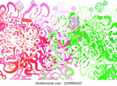 Light Pink, Green vector pattern with random forms. Simple colorful illustration with abstract gradient shapes. Simple design for your web site.