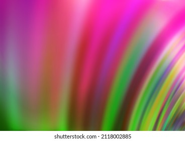 Light Pink, Green vector pattern with bubble shapes. Modern gradient abstract illustration with bandy lines. Brand new design for your ads, poster, banner.