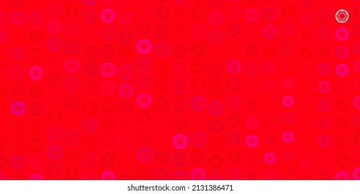 Light Pink, Green vector pattern with magic elements. Retro design in abstract style with witchcraft forms. Simple base for your occult design.