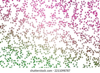 Light Pink, Green vector pattern with spheres. Abstract illustration with colored bubbles in nature style. Design for business adverts.