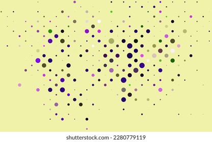 Light Pink, Green vector pattern with spheres. Illustration with set of shining colorful abstract circles. Pattern for beautiful websites.