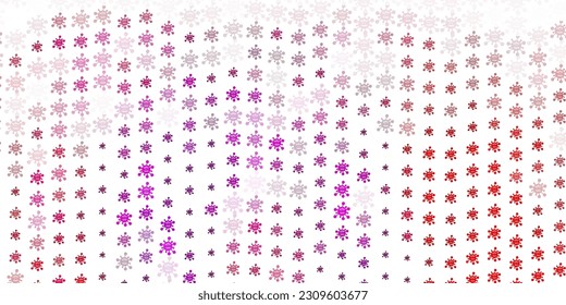 Patrón vectorial verde claro rosa con elementos coronavirus. Diseño simple en estilo abstracto con formas de infección. Diseño para la alerta de riesgo biológico.