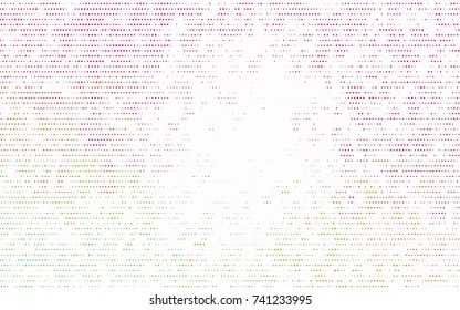 Light Pink, Green vector pattern with colored spheres. Geometric sample of repeating circles on white background in halftone style.