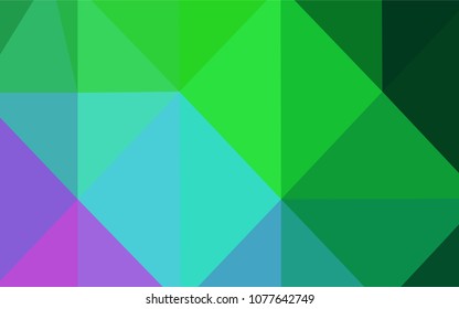Light Pink, Green vector polygon abstract backdrop. Polygonal abstract illustration with gradient. Brand-new style for your business design.