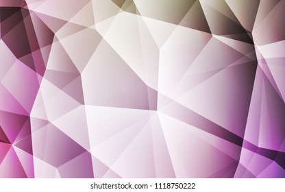 Light Pink, Green vector polygon abstract background. Geometric illustration in Origami style with gradient.  Triangular pattern for your design.