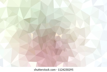 Light Pink, Green vector polygon abstract background. Glitter abstract illustration with an elegant triangles. New template for your brand book.