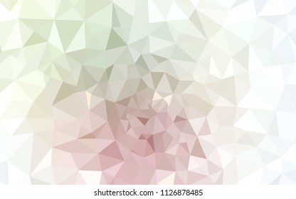 Light Pink, Green vector polygon abstract backdrop. Elegant bright polygonal illustration with gradient. Brand new design for your business.