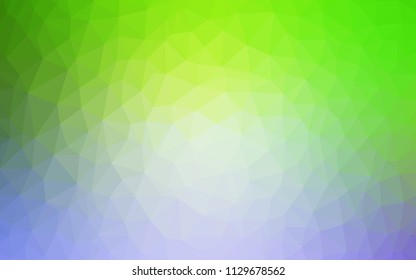 Light Pink, Green vector polygon abstract background. Triangular geometric sample with gradient.  New template for your brand book.