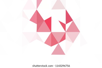 Light Pink, Green vector polygon abstract background. Shining polygonal illustration, which consist of triangles. Triangular pattern for your design.