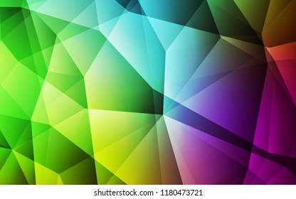 Light Pink, Green vector polygon abstract background. Creative illustration in halftone style with triangles. A completely new design for your leaflet.