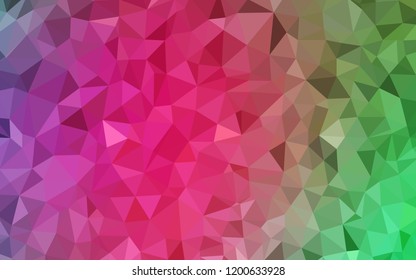 Light Pink, Green vector polygon abstract backdrop. Elegant bright polygonal illustration with gradient. Polygonal design for your web site.