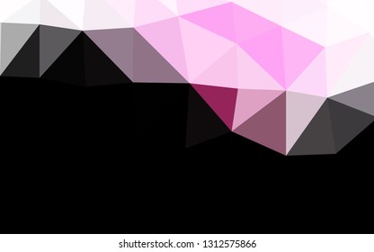 Light Pink, Green vector polygon abstract layout. Geometric illustration in Origami style with gradient. New texture for your design.