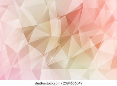 Hellrosa, grüner Vektorpolygon abstrakter Hintergrund. Kreative geometrische Illustration im Origami-Stil mit Farbverlauf. Komplett neue Vorlage für Ihr Banner.
