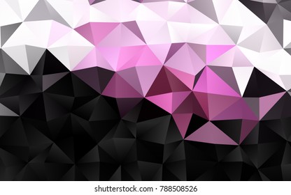 Light Pink, Green vector polygon abstract pattern. Shining illustration, which consist of triangles. Triangular pattern for your business design.