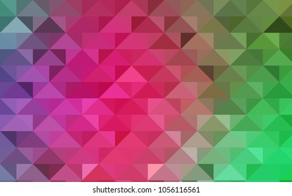 Light Pink, Green vector polygonal template. Shining colored illustration in a brand-new style. The template can be used as a background for cell phones.