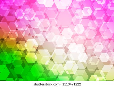 Light Pink, Green vector polygonal background. A vague abstract illustration with gradient. The textured pattern can be used for background.