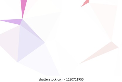 Light Pink, Green vector polygonal background. Shining colorful illustration with triangles. Textured pattern for your backgrounds.