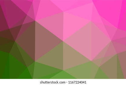 Light Pink, Green vector polygonal background. Shining colored illustration in a Brand new style. The completely new template can be used for your brand book.