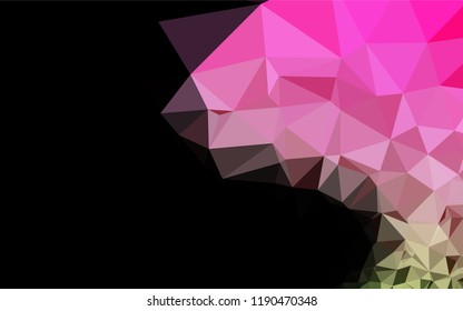 Light Pink, Green vector polygonal background. A vague abstract illustration with gradient. The template can be used as a background for cell phones.
