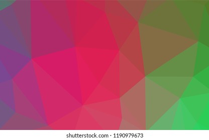 Light Pink, Green vector polygonal pattern. Creative illustration in halftone style with triangles. Pattern for a brand book's backdrop.