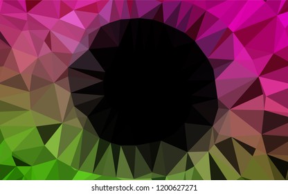 Light Pink, Green vector polygonal background. A sample with polygonal shapes. The elegant pattern can be used as part of a brand book.