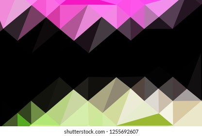 Light Pink, Green vector polygonal background. Colorful illustration in abstract style with gradient. Completely new design for your business.