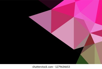 Light Pink, Green vector polygonal template. A vague abstract illustration with gradient. A completely new template for your business design.