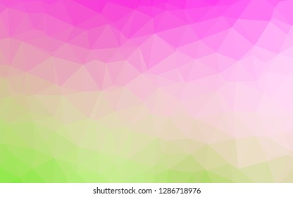 Light Pink, Green vector polygonal template. Colorful abstract illustration with gradient. Completely new template for your business design.