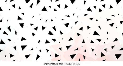 Patrón poligonal vectorial verde claro rosa. Ilustración en vidrio roto con triángulos. La mejor opción para tu diseño.