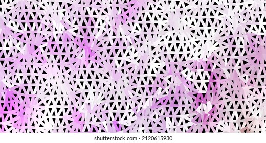 Fondo poligonal vectorial verde claro rosa. Ilustración en vidrio roto con triángulos. Fondo de escritorio para tus aplicaciones web.