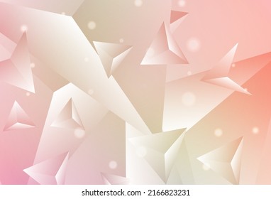 Light Pink, Green vector polygonal pattern. Creative geometric illustration in Origami style with gradient. Brand new design for your business.