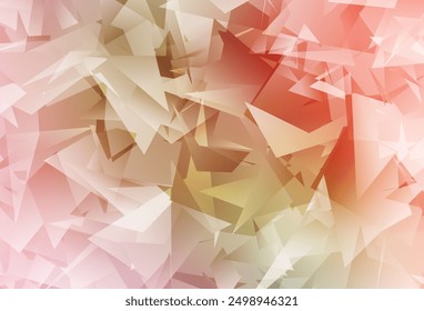 Light Pink, Green vector polygonal template. Glitter abstract illustration with an elegant triangles. New template for your brand book.