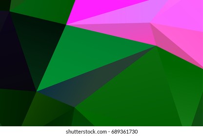 Light Pink, Green vector polygonal pattern. Brand-new colored illustration in blurry style with gradient. The completely new template can be used for your brand book.