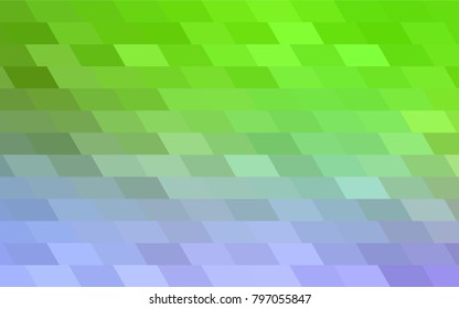 Light Pink, Green vector polygonal illustration consisting of rectangles. Rectangular design for your business. Creative geometric background in origami style with gradient.