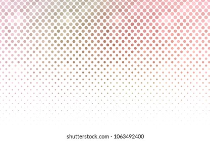 Light Pink, Green vector red pattern of geometric circles, shapes. Colorful mosaic banner. Geometric background with colored disks.